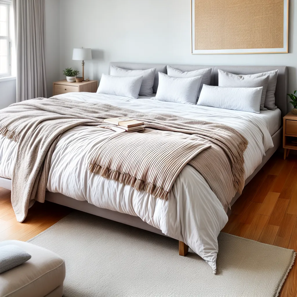 quarto aconchegante cama decorado conforto