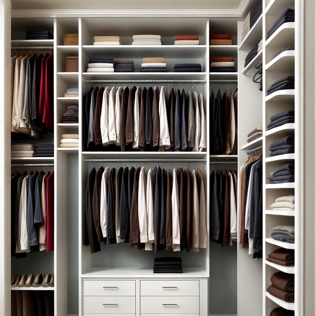 closet organizado iluminado elegante