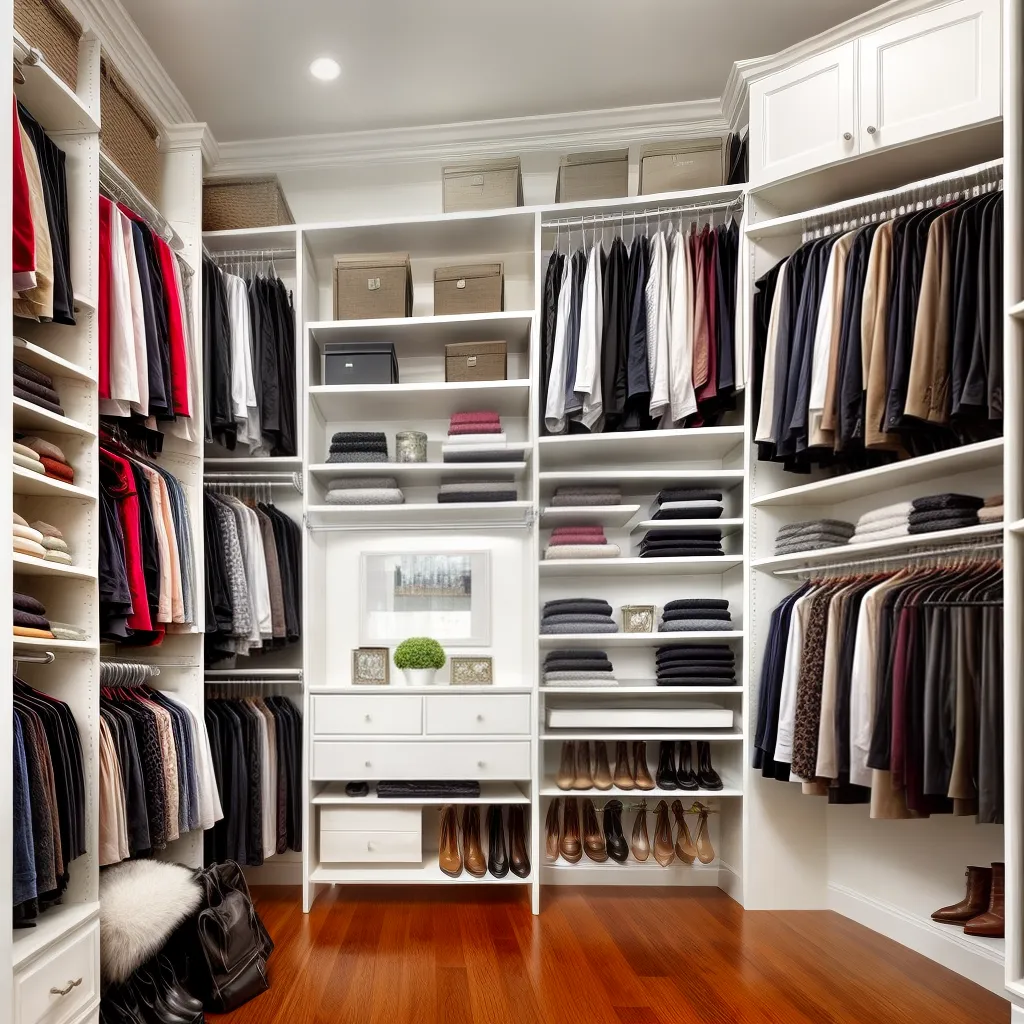 closet luxuoso organizado chandelier espelho 1