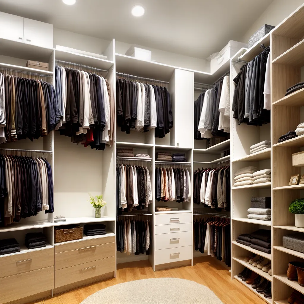 closet organizado espacoso prateleiras janela