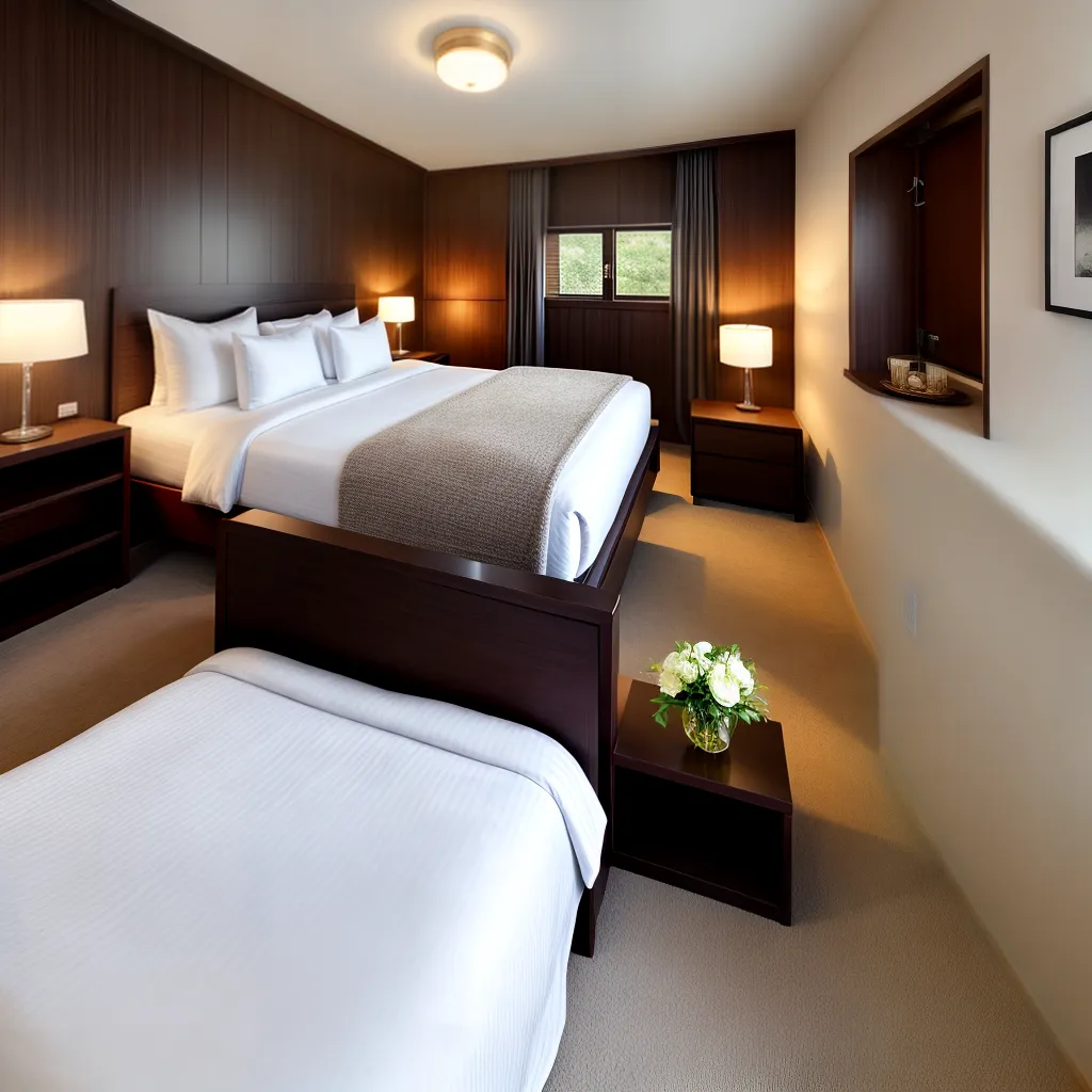 quarto confortavel cama king luz ambiente