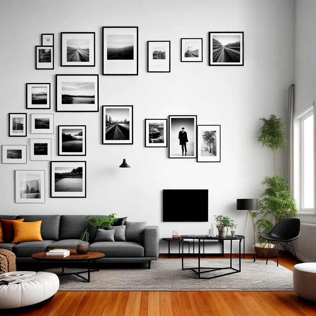 sala estar galeria fotos preto branco