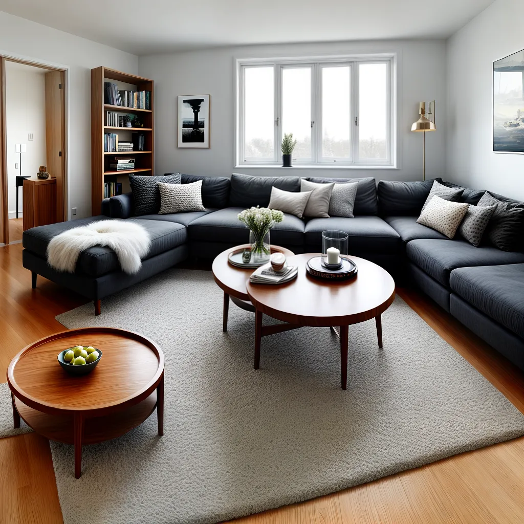 sala estar sofa mesa madeira