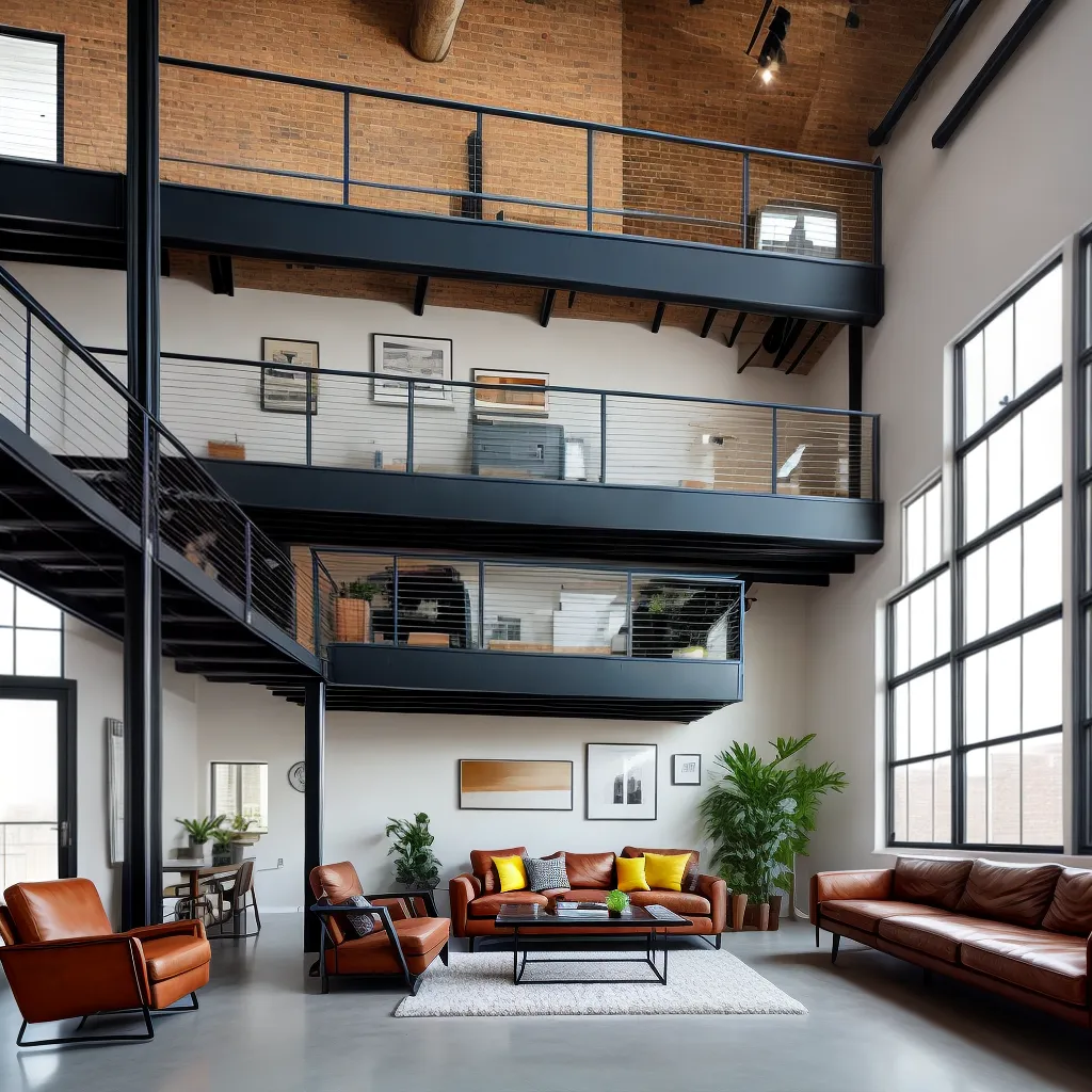 loft moderno espacoso industrial