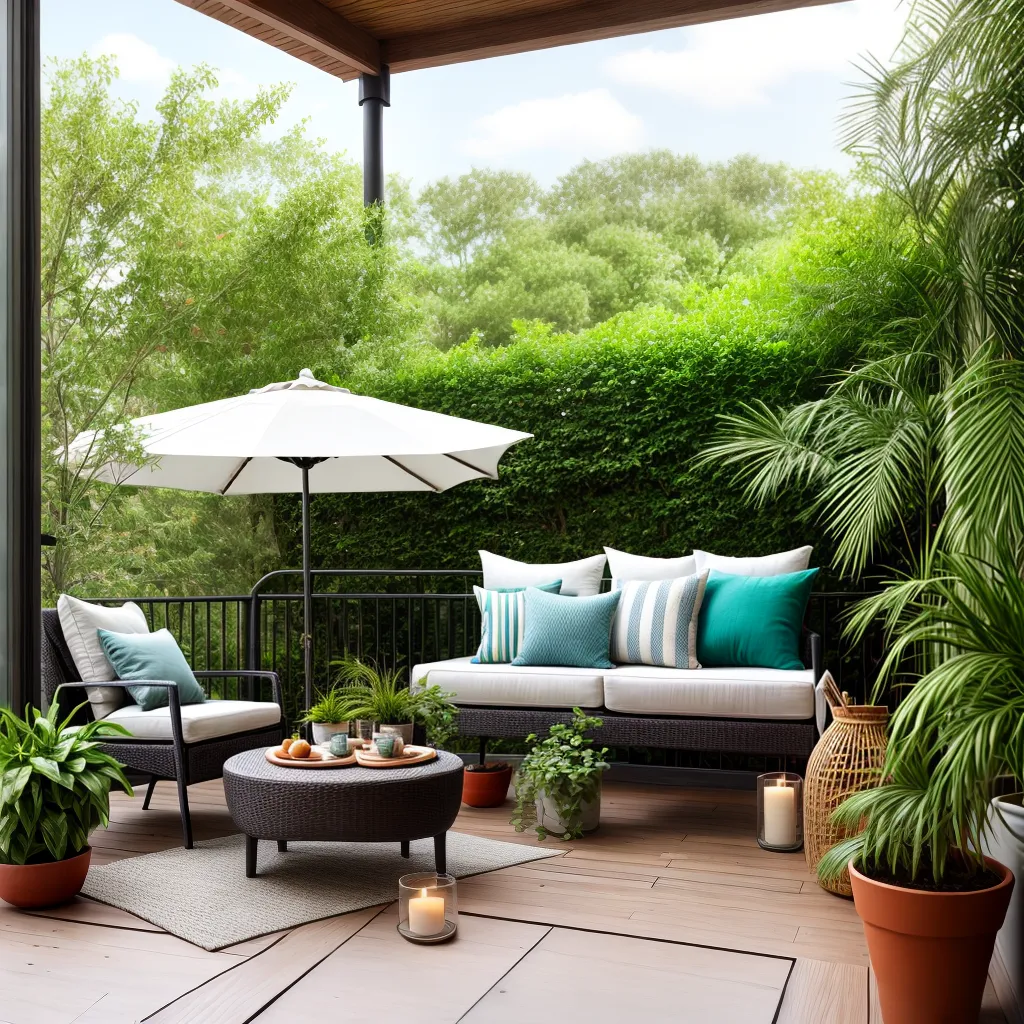 espaco ao ar livre cadeira lounge plantas
