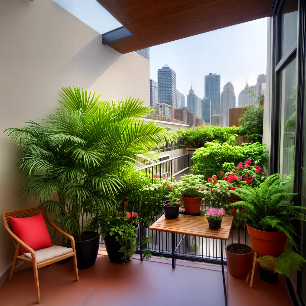 varanda apartamento plantas luzes cidade 1