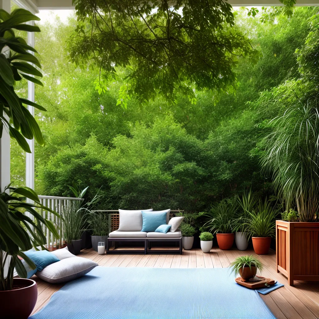 varanda meditacao serenidade plantas