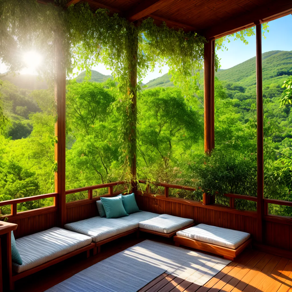 varanda meditacao plantas luz serenidade