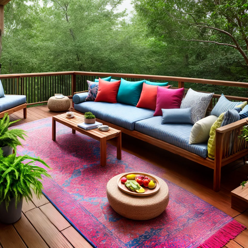 deck madeira mobiliario confortavel
