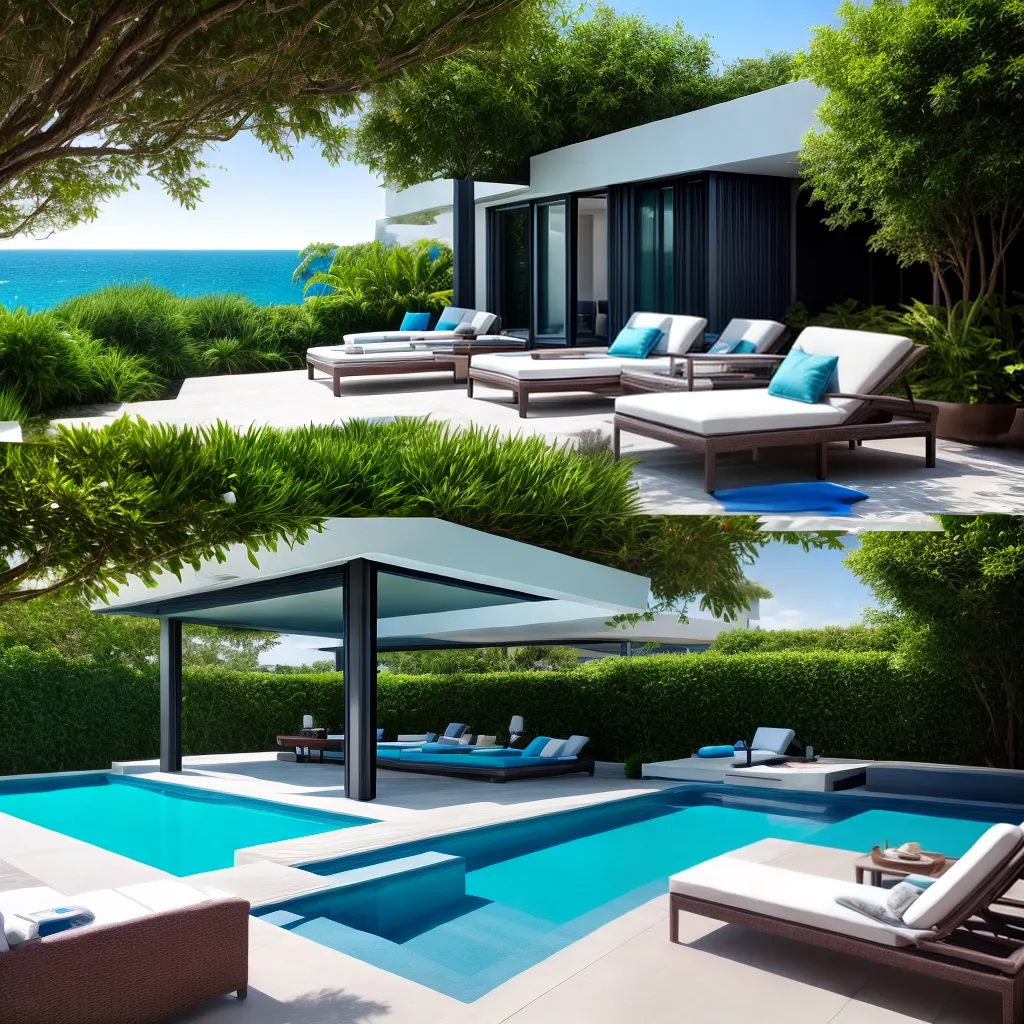 terraco moderno piscina infinita lounge