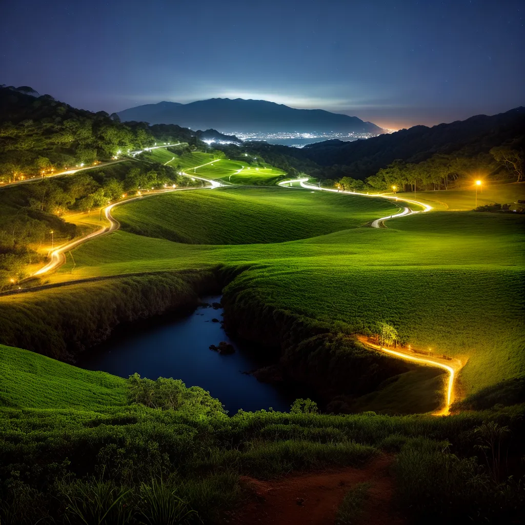 varanda iluminada noite ambiente acolhedor
