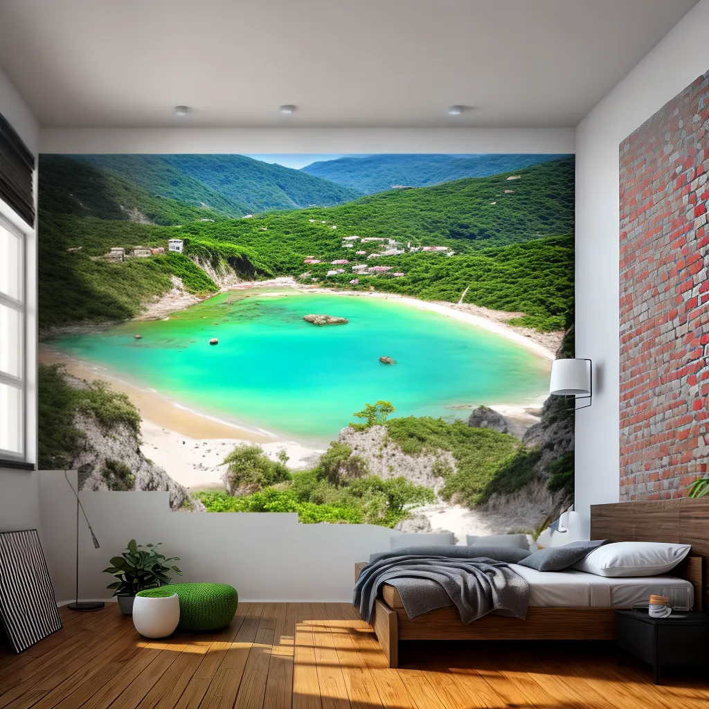 quarto personalizado fotos cortina mural