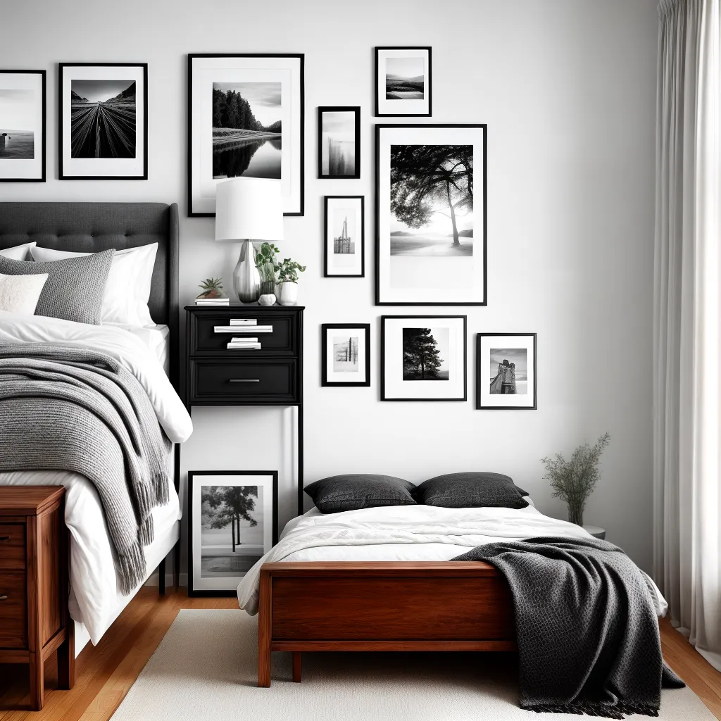 quarto acochoante galeria preto branco