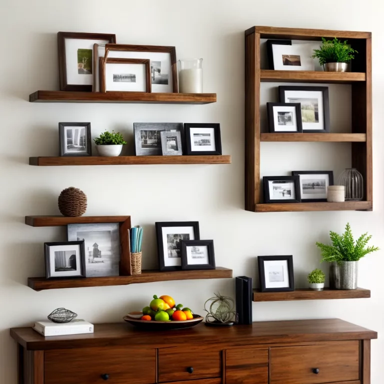 Como organizar fotos em prateleiras para decoração