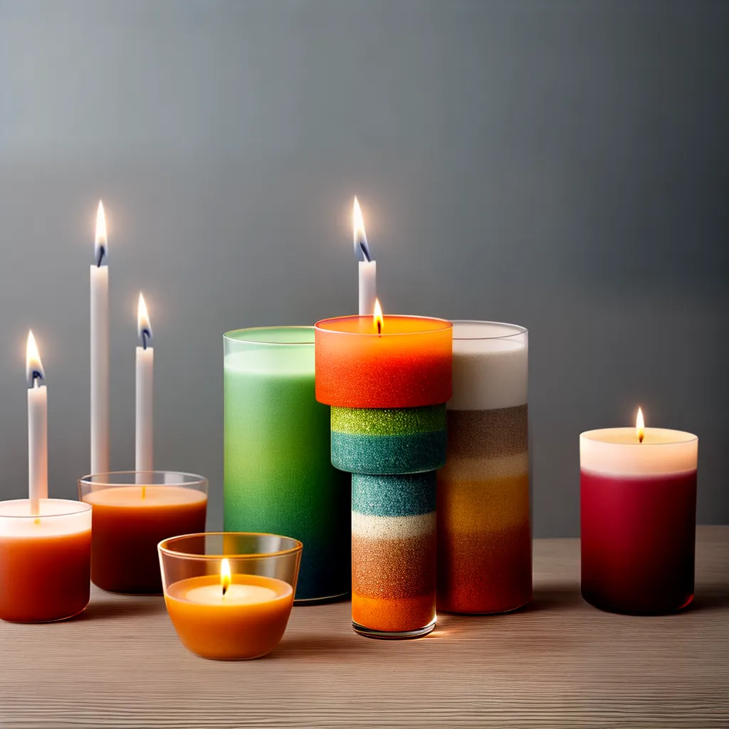 mesa jantar velas coloridas 1