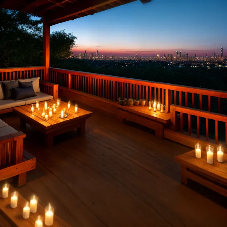 Como usar velas na decoração de varandas e sacadas