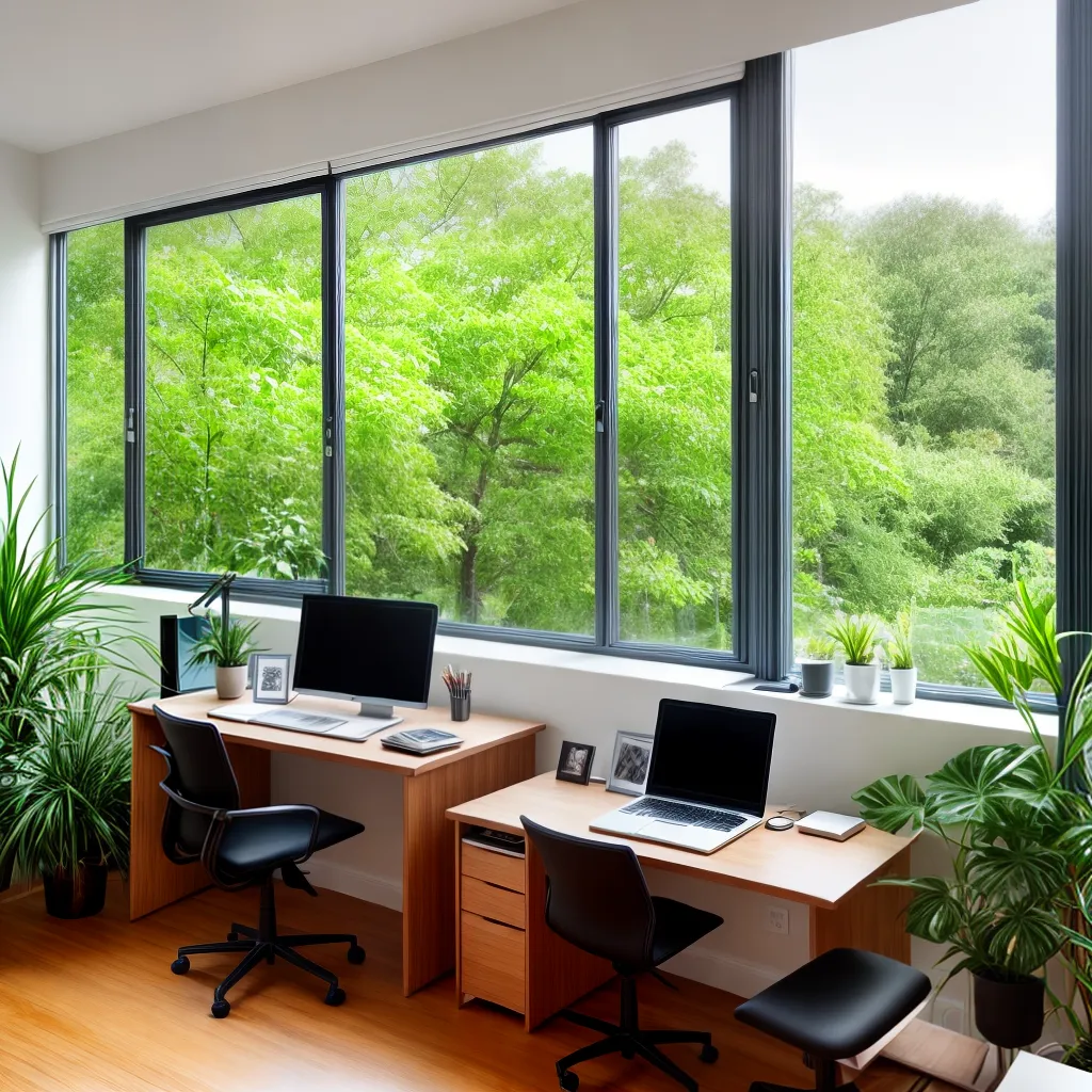 home office moderno plantas produtividade