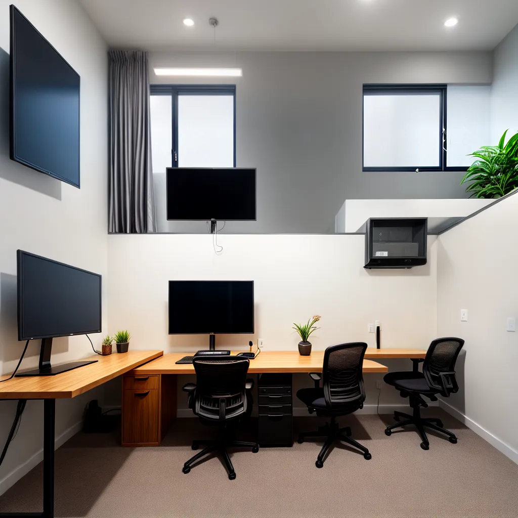 escritorio moderno trabalho remoto