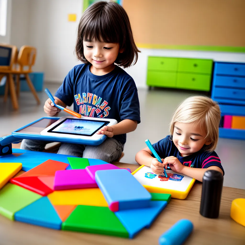 crianca aprendendo tablet educativo