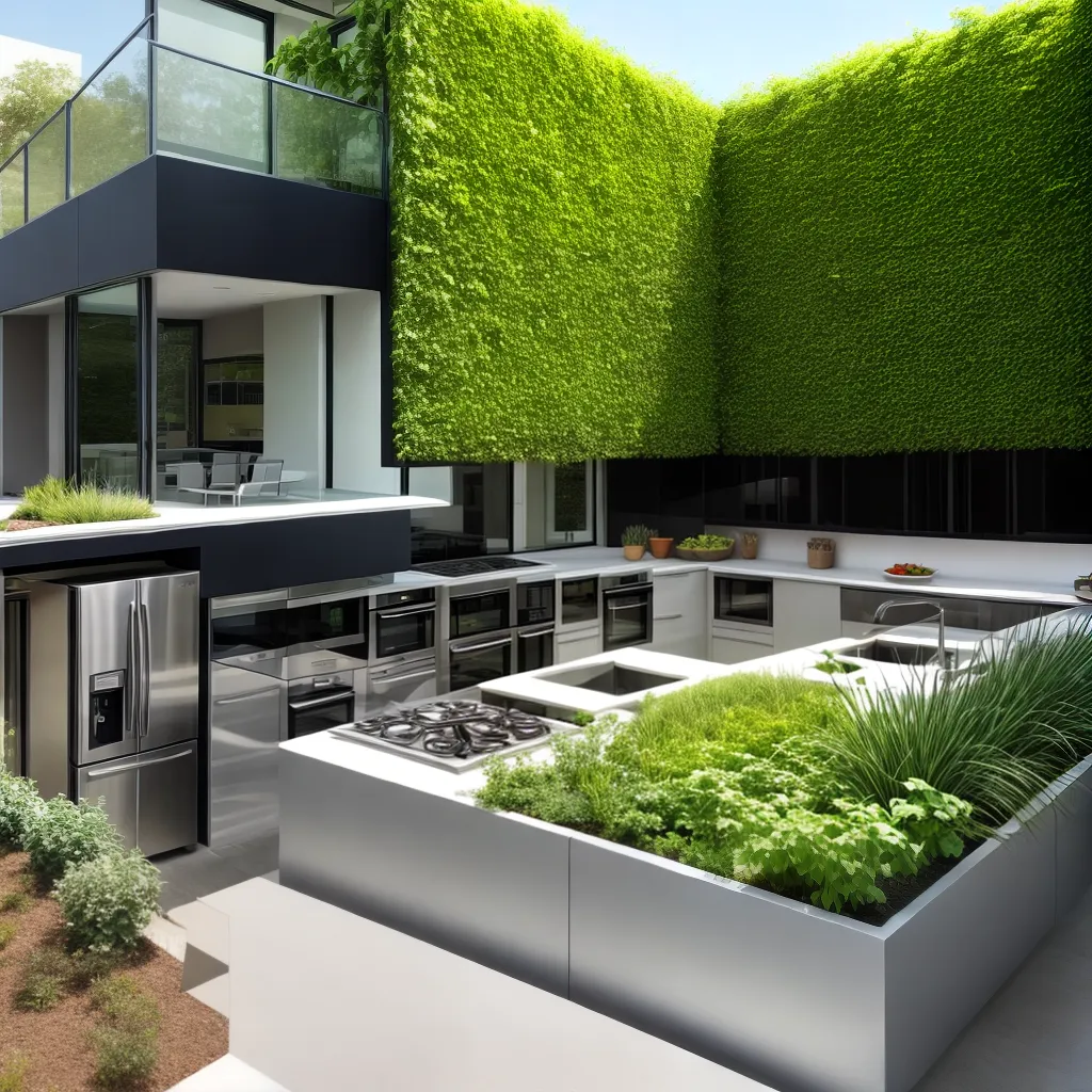 cozinha moderna vertical garden tecnologia