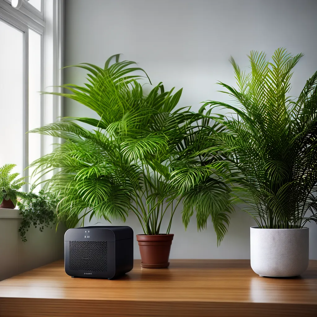 purificador ar moderno sala plantas