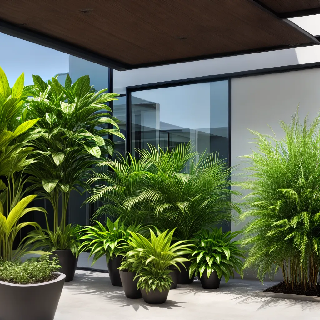 jardim interno moderno automatizado