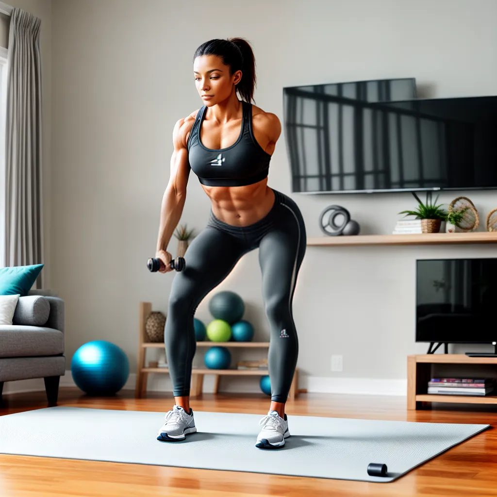 mulher fitness rastreador exercicio sala