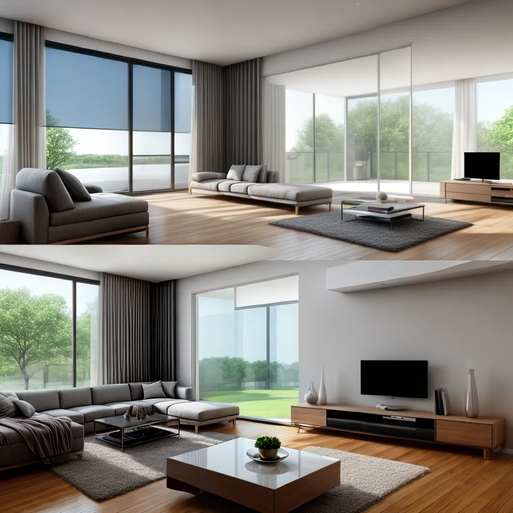sala moderna smart home tecnologia