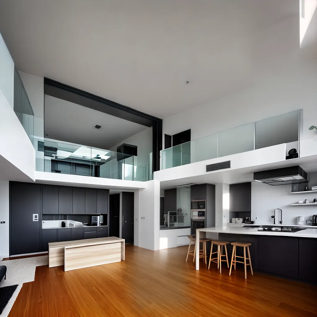 casa moderna elegante dispositivos inteligentes