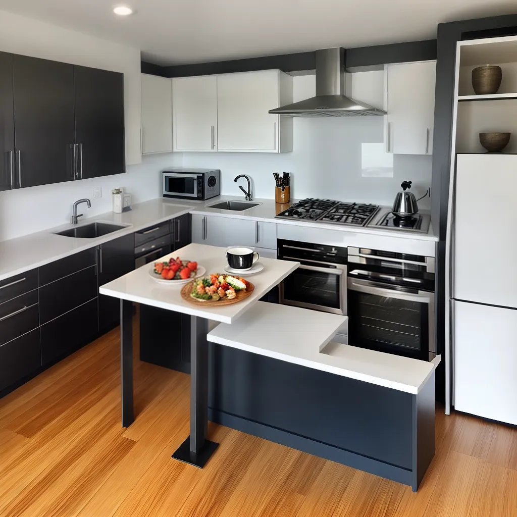 cozinha moderna elegante tecnologia culinaria