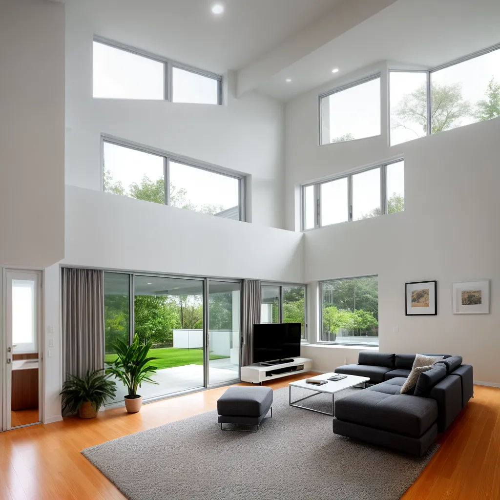 sala minimalista smart home energia