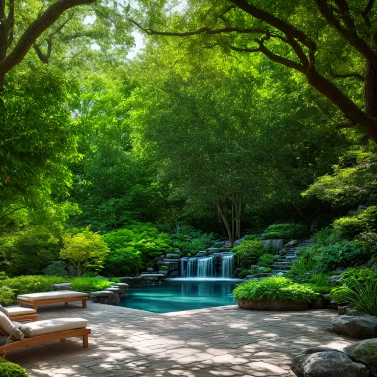 Criação de um espaço de meditação ao ar livre.