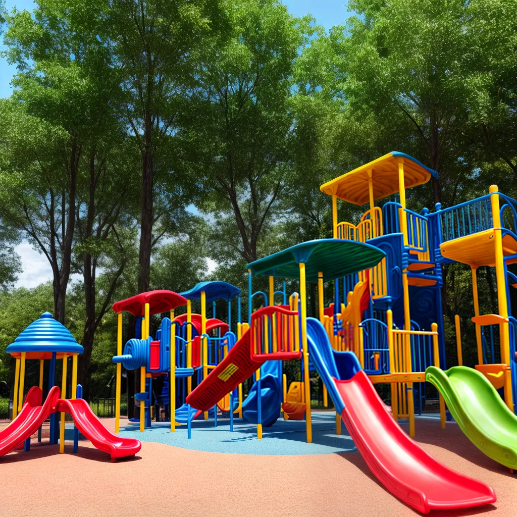 parque infantil colorido seguro