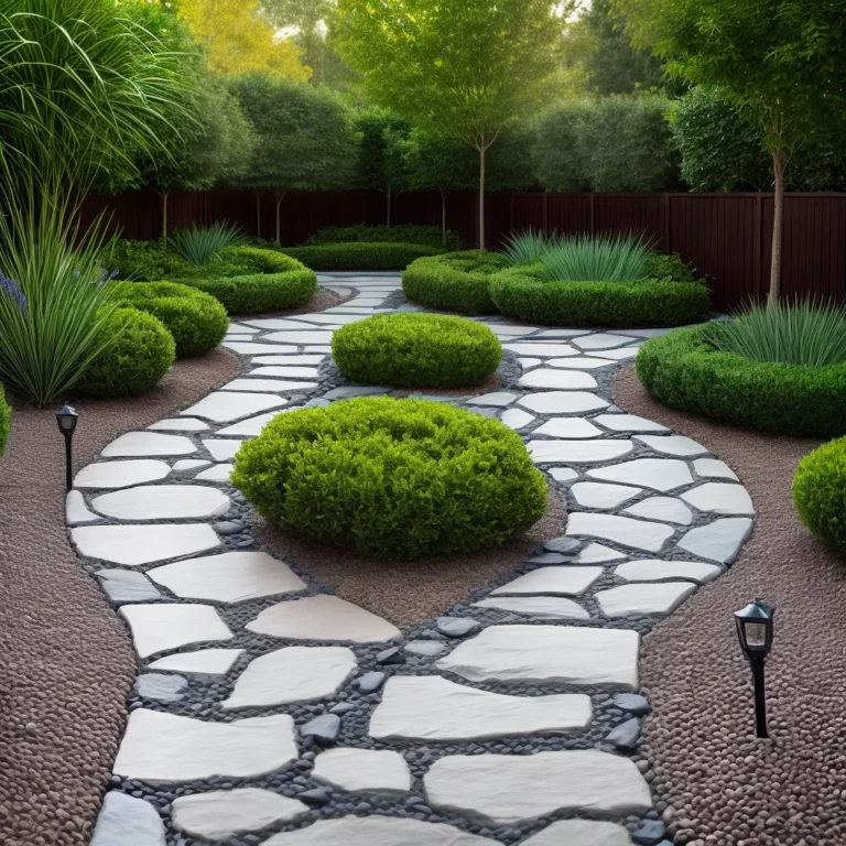 A arte de decorar com pedras no jardim.