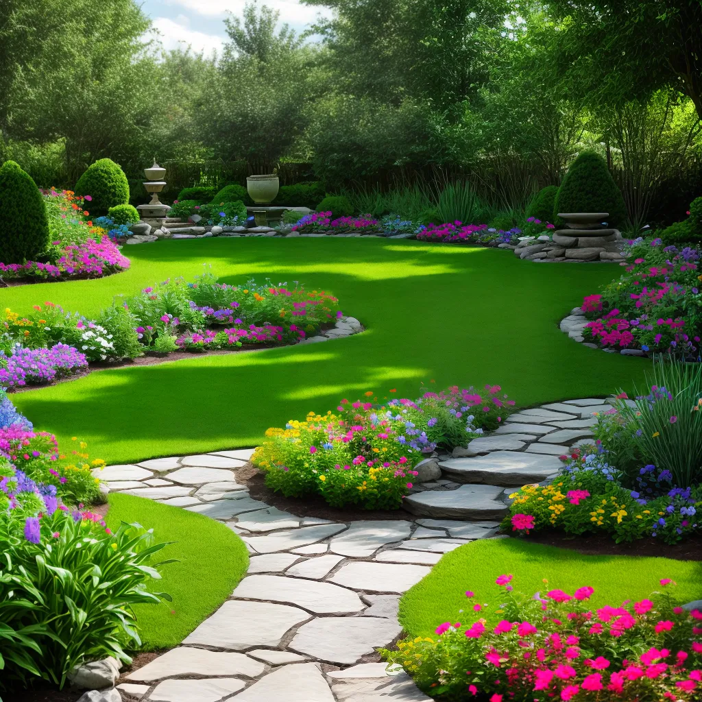jardim sereno plantas coloridas