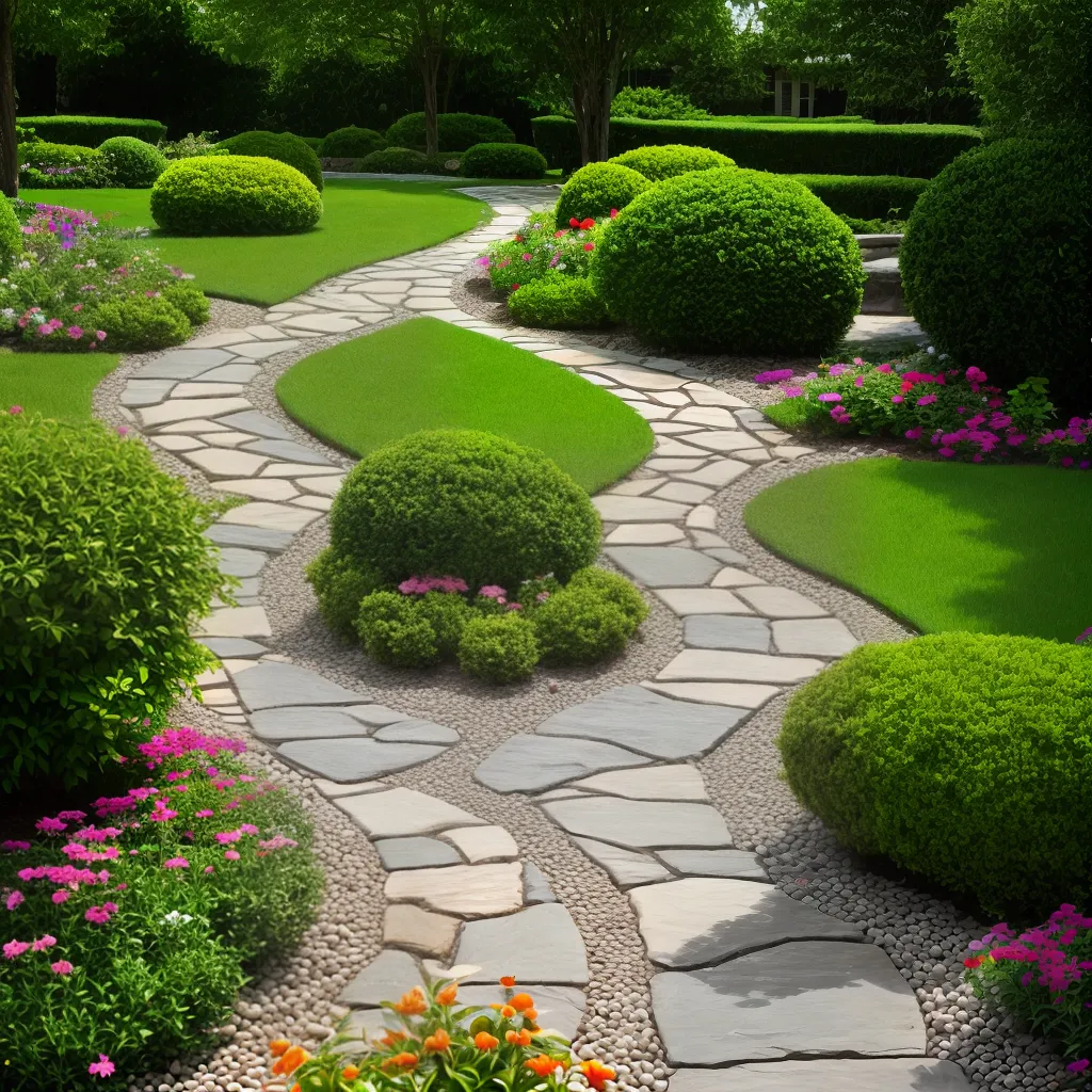 caminho pedras jardim lush