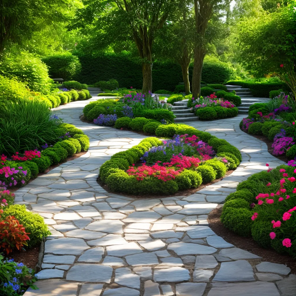 caminho jardim pedras natureza flor