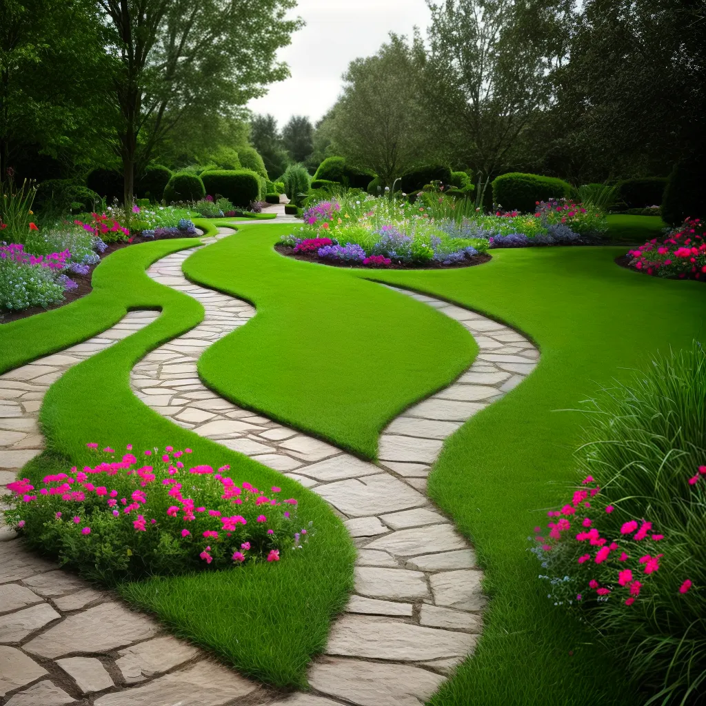 caminho pedras jardim natureza