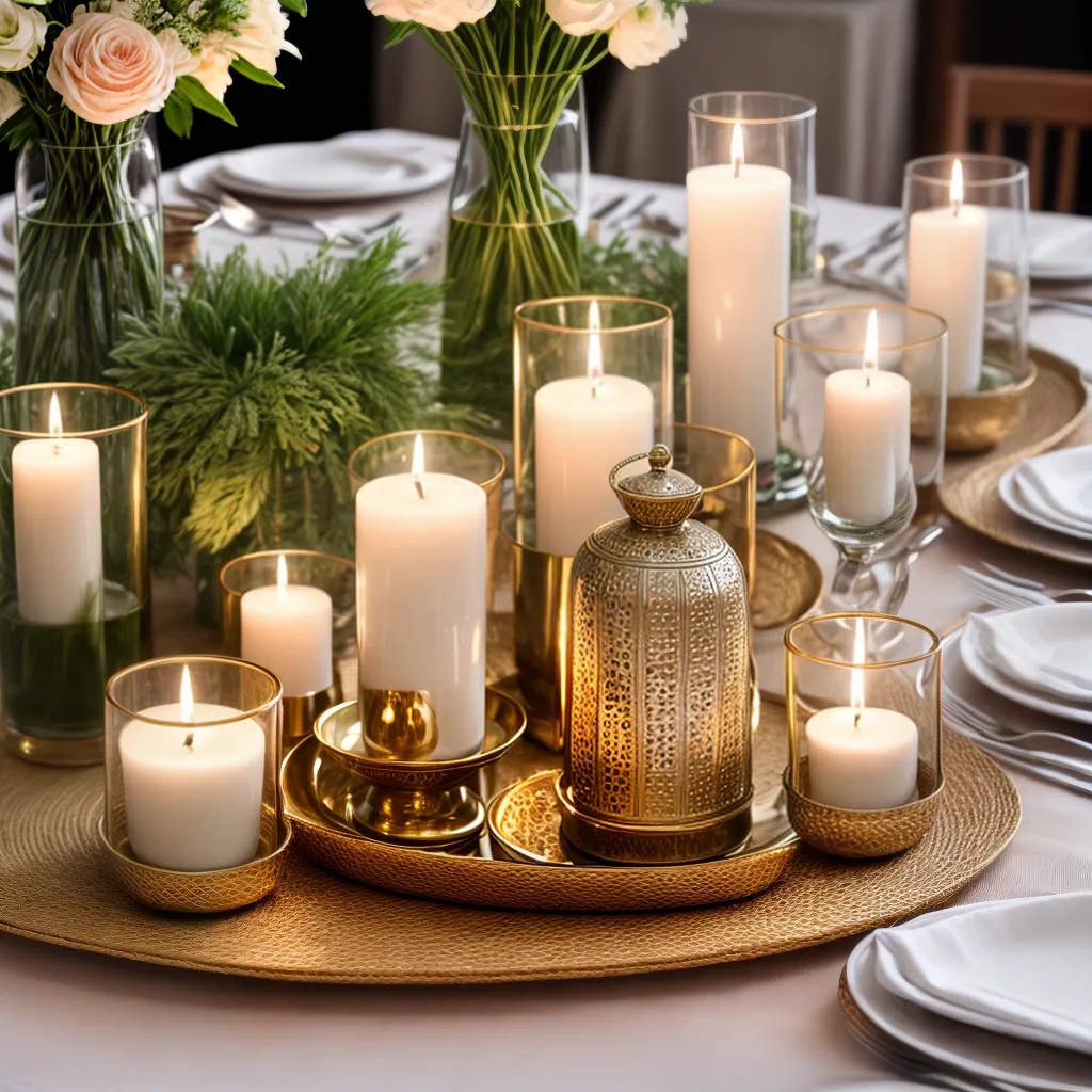 mesa casamento velas romantico