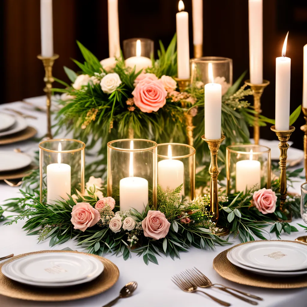 mesa casamento velas brancas 1