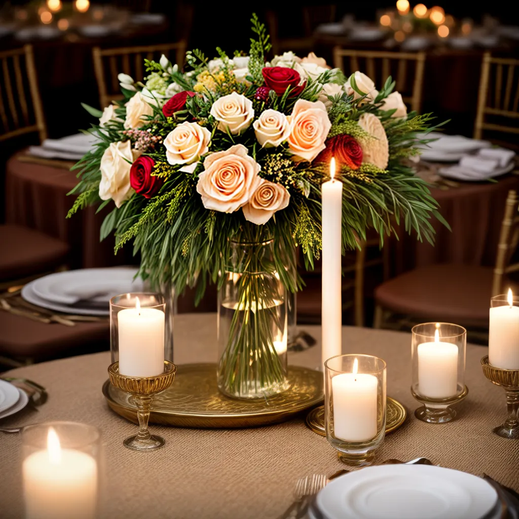 mesa casamento luz romantica velas