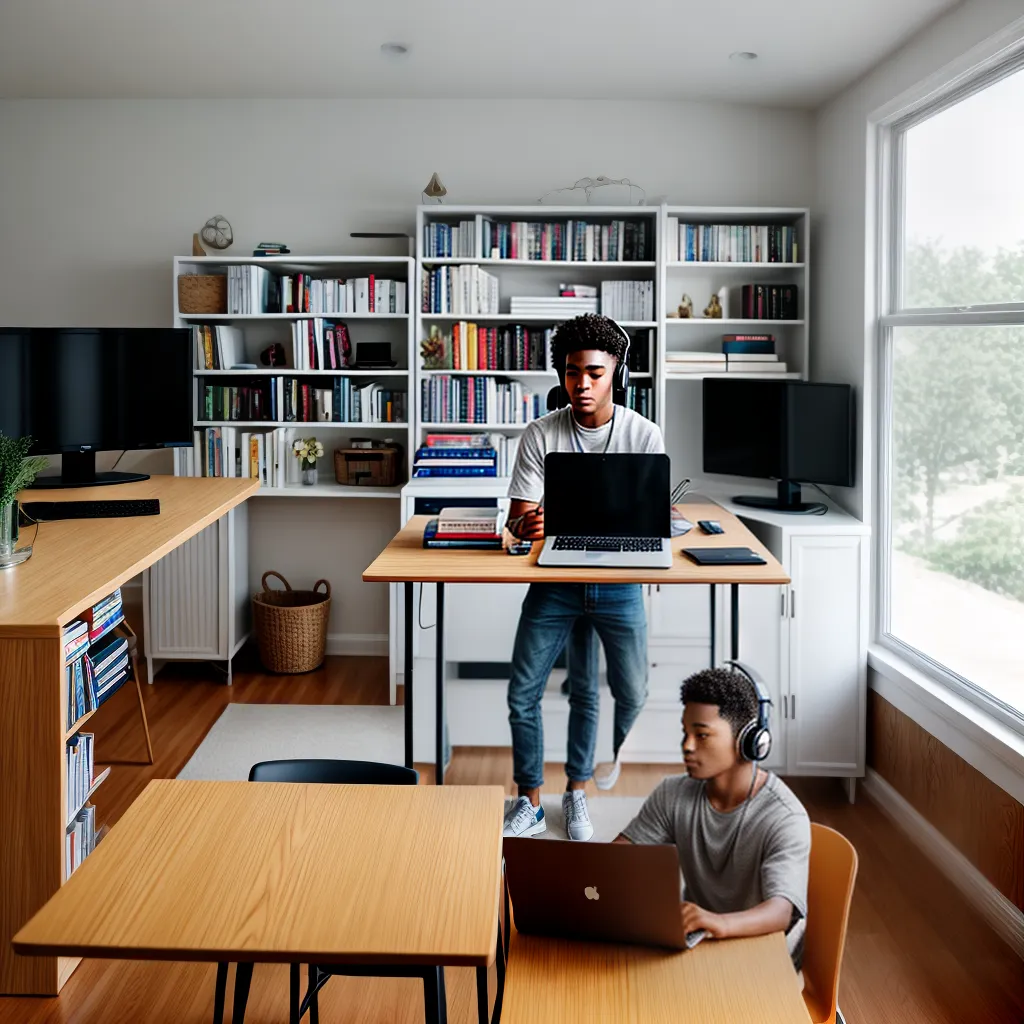 estudante online livros laptop