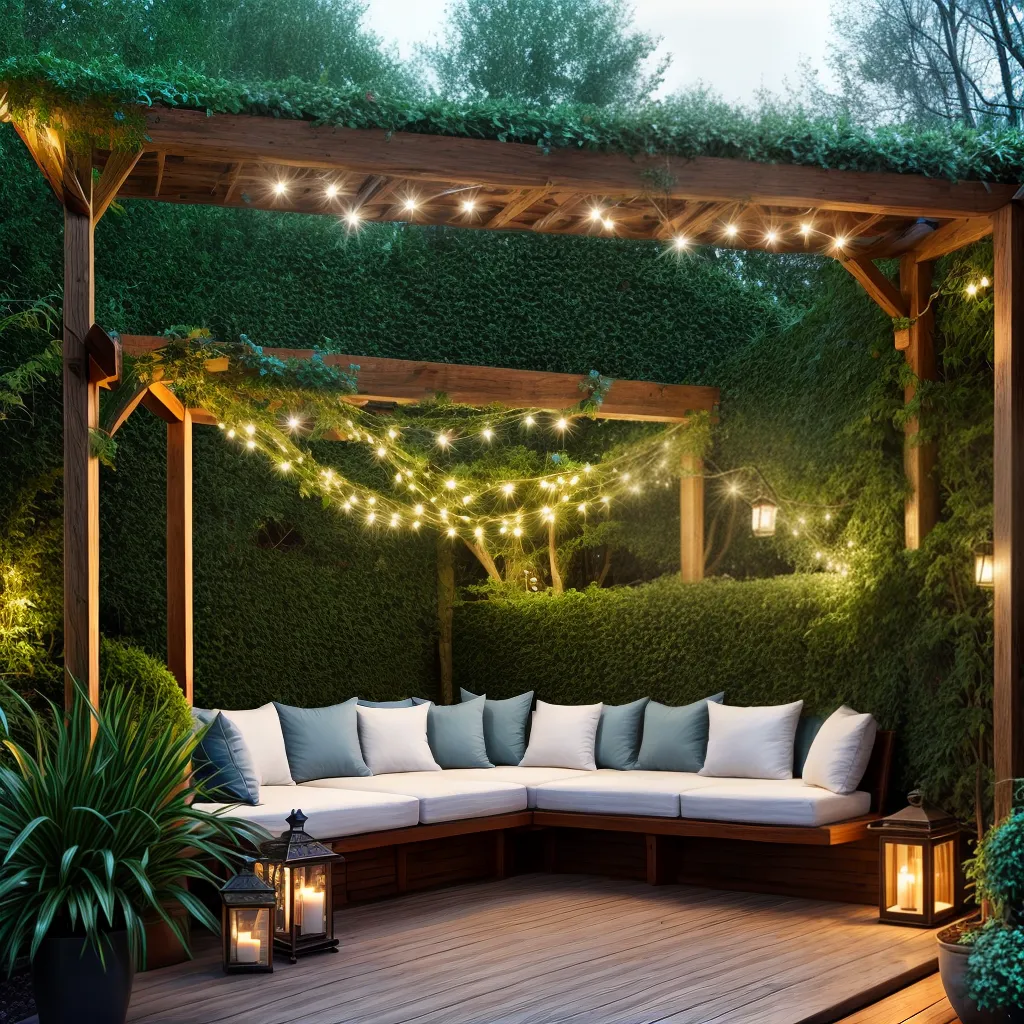 jardim inverno pergola luzes aconchegante