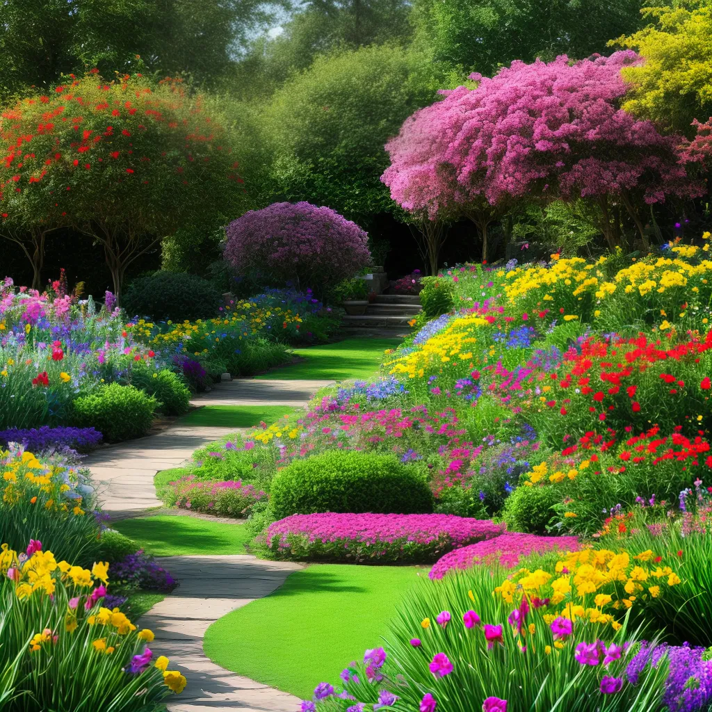 jardim flores borboletas passaros