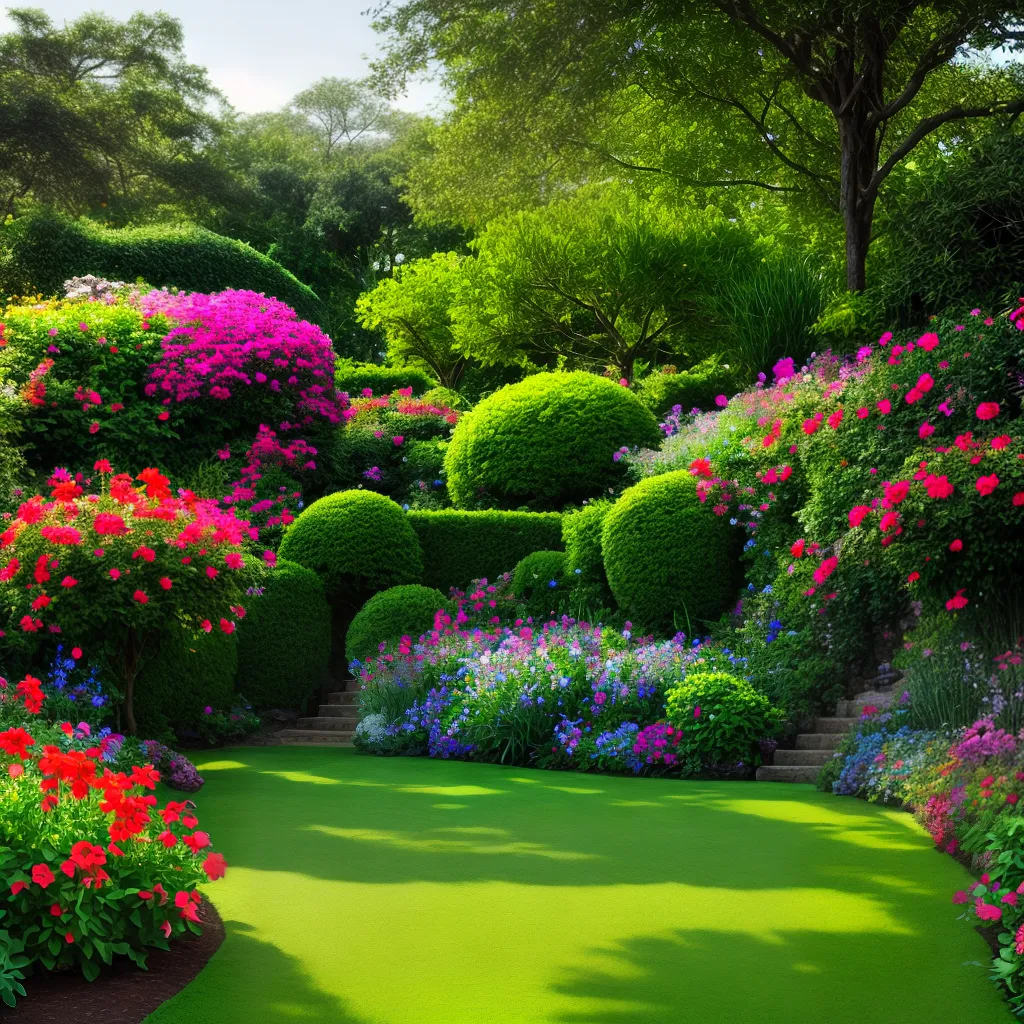jardim colorido borboletas passaros natureza