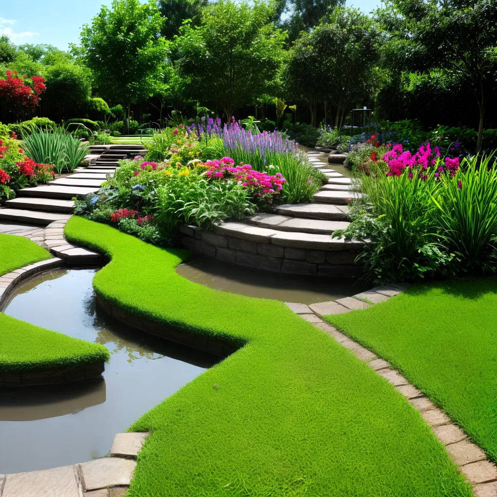 jardim vibrante drenagem eficiente