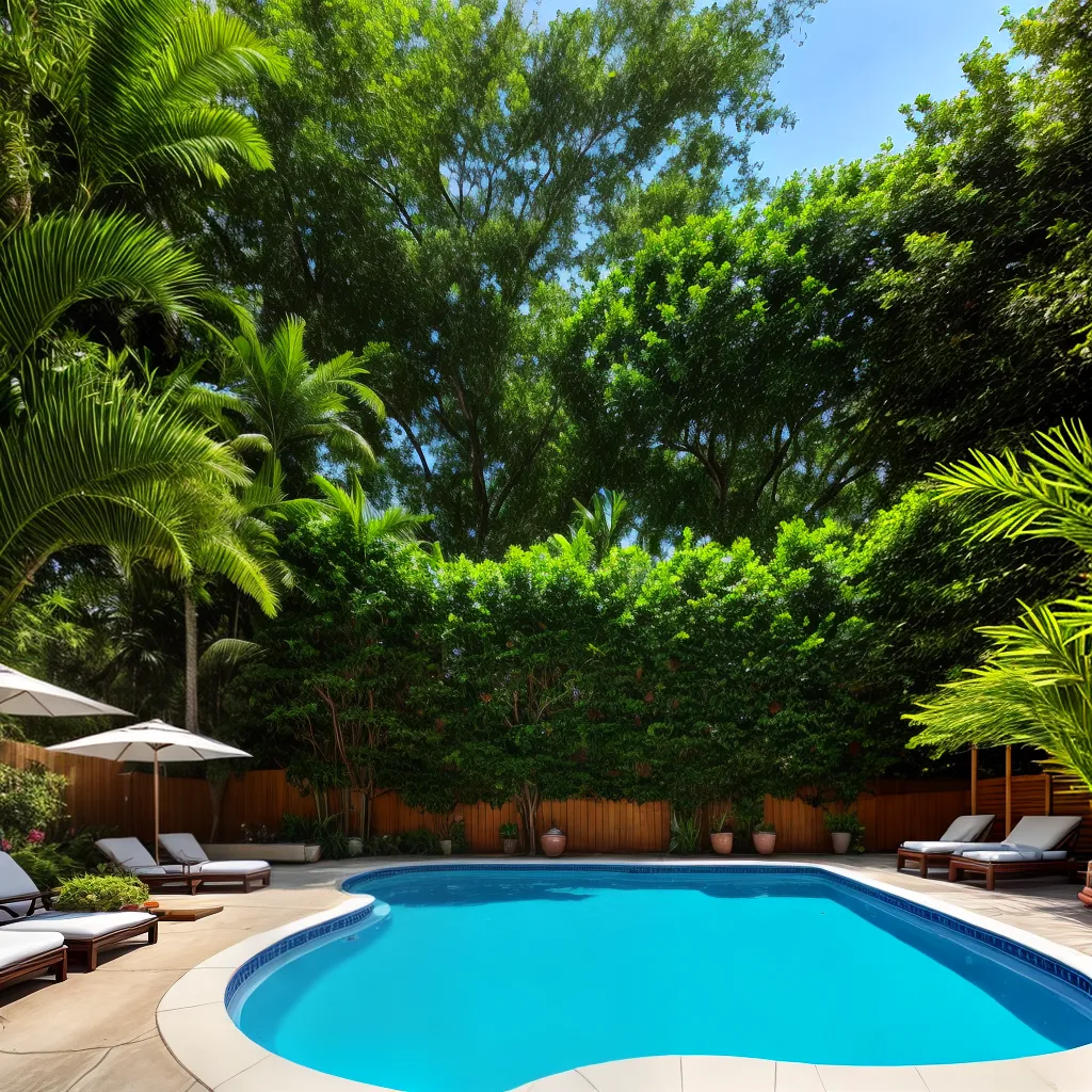 oasis jardim piscina verde lounge