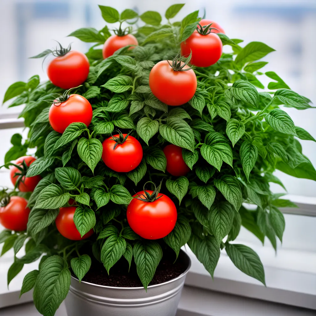 tomateiro vermelho janela sol gardening