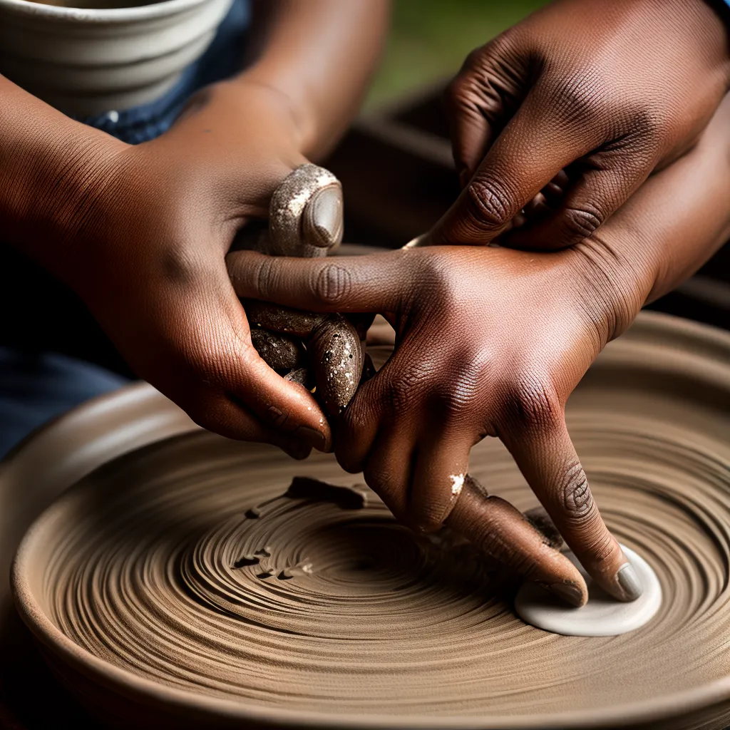 arte ceramica maos argila roda
