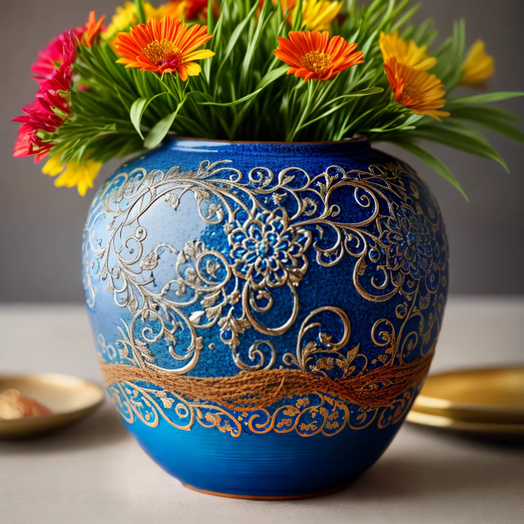 vaso argila artesanal decorativo
